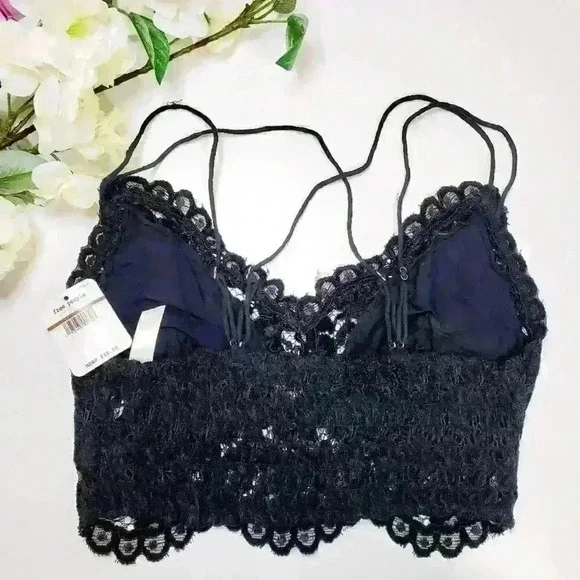 Free People Celine Velvet Bralette Black Size XS - Picture 6 of 7